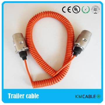 7 way 24 V coiled cable for caravan parts use