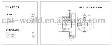Sprockets / Sprocket / Finished Bore - 1"x17.02mm