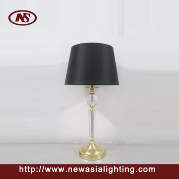 European bedside lamp with crystal base table lamp