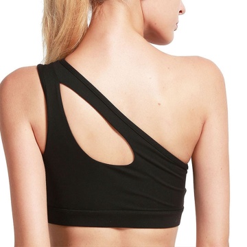 Women exercise top with built in bra