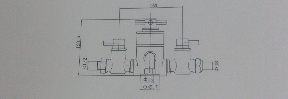 High quality thermostatic exposed shower valve