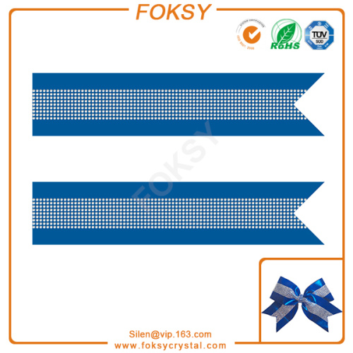 Plaid rhinestone pattern for cheer bow strips
