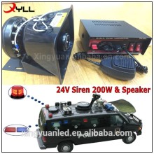200W Auto Alarm Hooter Siren car horn 24V Siren Speaker 200W for Police Vehicle