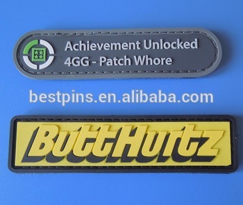 customize soft pvc patches simple design velcro patches for clothes decoration