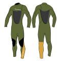 Seaskin Men's Surfing Chest Zip Wetsuit with Fine Skin