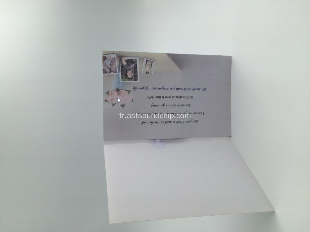 Cartes d&#39;invitation, carte d&#39;invitation avec LED, carte postale enregistrable avec LED