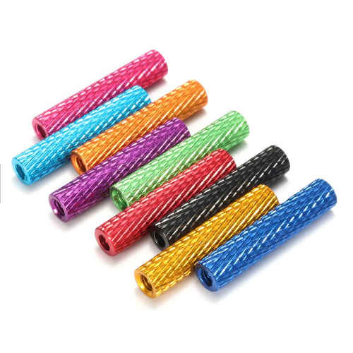 knurled anodized cột đệm bằng nhôm