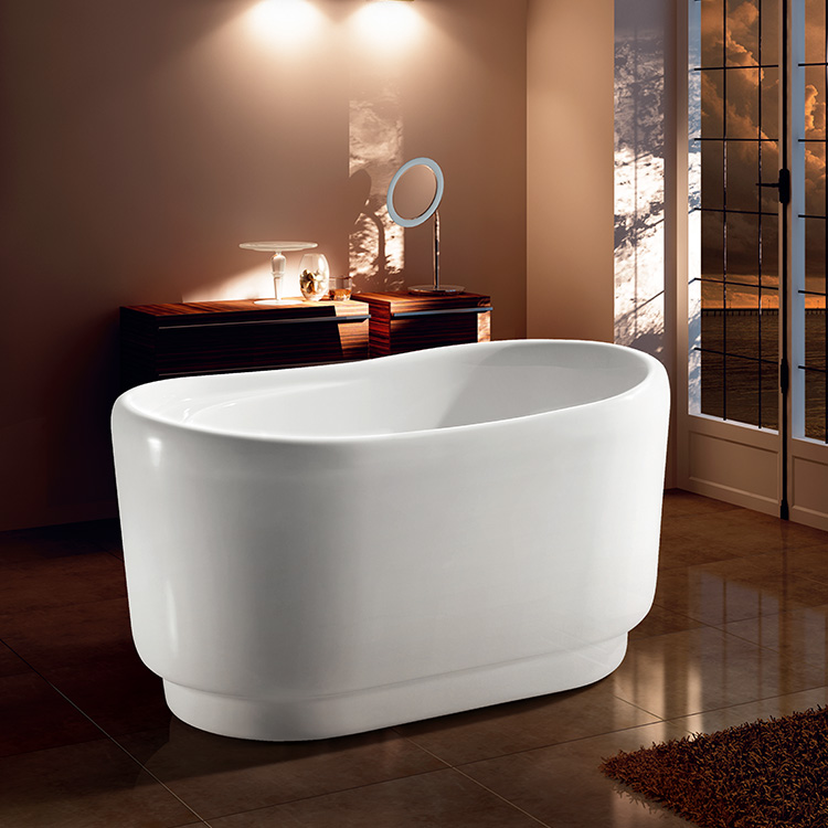 Custom Printed Portable Indoor White Acrylic Small Bathtub Bath Tub With Seat