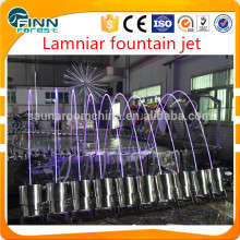 colorful water jets jumping jets water fountain