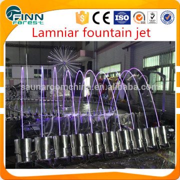 colorful water jets jumping jets water fountain