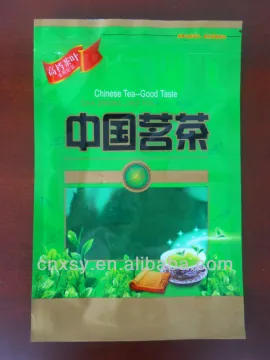 stand up tea bag with zipper