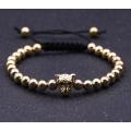 Lion Head Hematite 6MM cuentas redondas pulsera para hombres