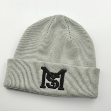 stripped slouchy wholesale knitted custom fold up beanie hats