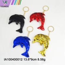Dolphin shape sequined key ring bag hanging ornaments