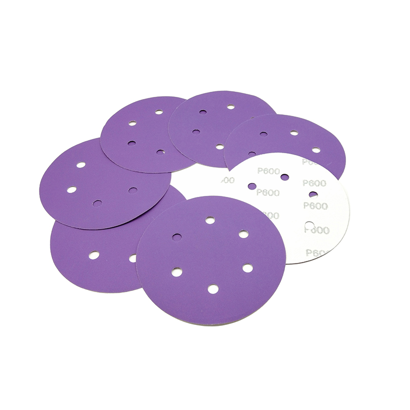 Self Adhesive Abrasive Paper P240 Purple Ceramic Sandpaper