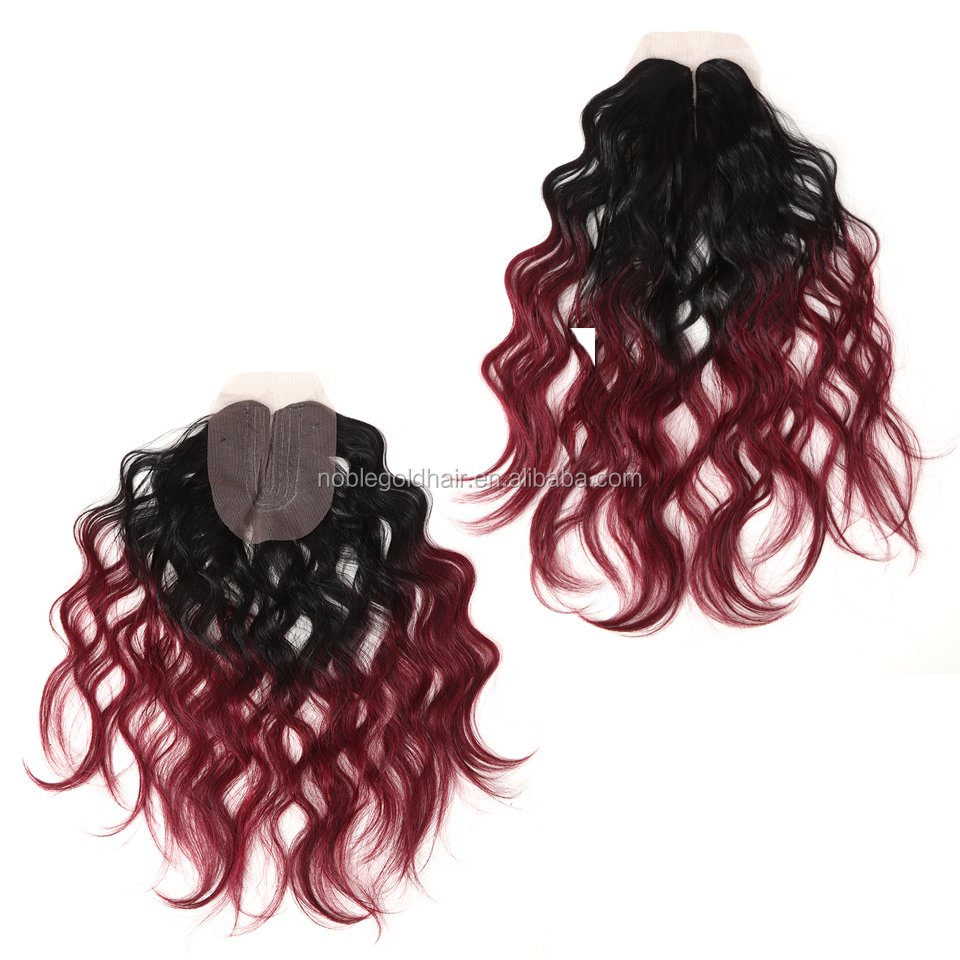 Noble Synthetic Hair 16-20 inch 7Pieces Black Blonde Weaving body wave bundles 6 Bundles With Closure Lace For Black Women