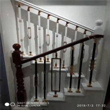 Light Luxury Indoor Cast Aluminum Black and Gold Baluster
