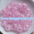 8-20MM Cristal Acrylique Crackle Style Perles Chunky Perles D&#39;entretoise En Vrac Charms