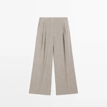 Women's minimalist workplace OL style striped casual pants