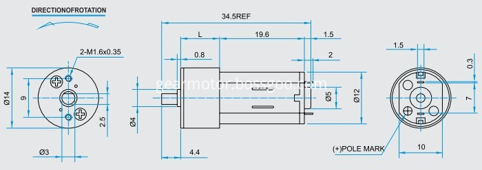 3V gear motor