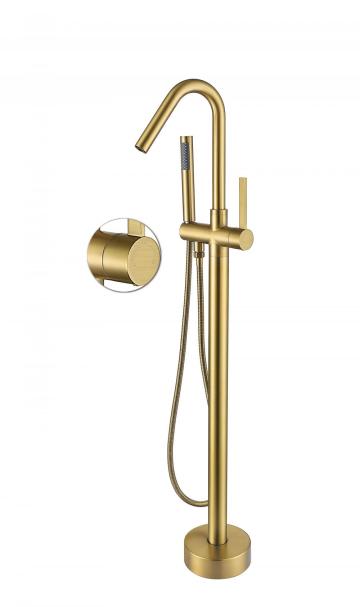 Stainless Steel Bathtub Faucet On Floor