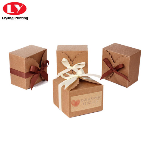 Cookies Kraft Paper Box με τόξο κορδέλας