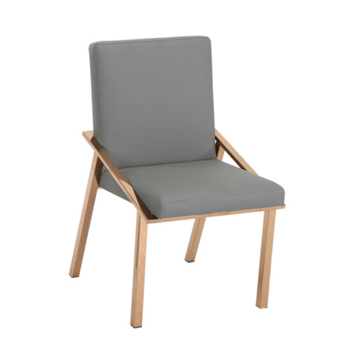 chaise de chambre de luxe avec des jambes en acier inoxydable