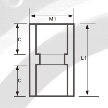 ASTM SCH80 CPVC Socket Warna Kelabu Gelap