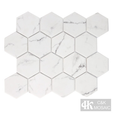 3inch Hexagon Glass Mosaic Tile