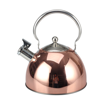 Copper siffler la bouilloire avec une poignée durable