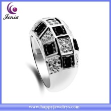 New model design hot selling black crystal gold plated engagement ring ( YWR2014794-3)