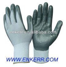 micro foam glove foam nitrile coated gloves with nitrile dot