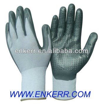micro foam glove foam nitrile coated gloves with nitrile dot