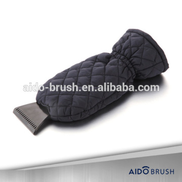 Warmly ice scraper with glove for car