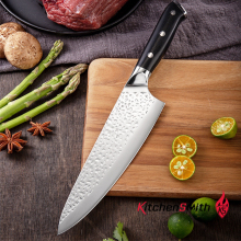 Hammered chef knife stainless steel kitchen knife 8 inch