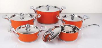 Beautiful Colorful painting 10pcs cookware