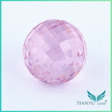 Pink Ball Shape Loose Gemstone Beads