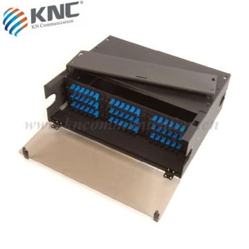 96 port odf fiber termination box, 96 core rack mount odf patch panel box odf