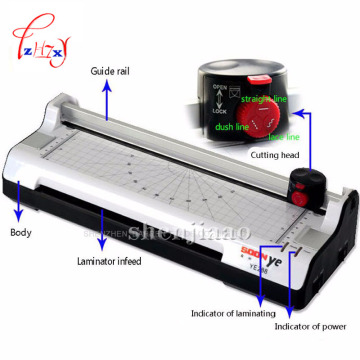 YE288 Smart Photo Laminator A4size Laminating Machine Sealed Plastic Machine Hot And Cold Laminator Photo Cutter