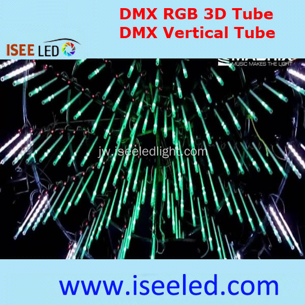 Musik 3D DMX Tube Cahaya Madrix Kompatibel