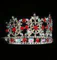 3 tums AB Rhinestone Flower Round Tiara