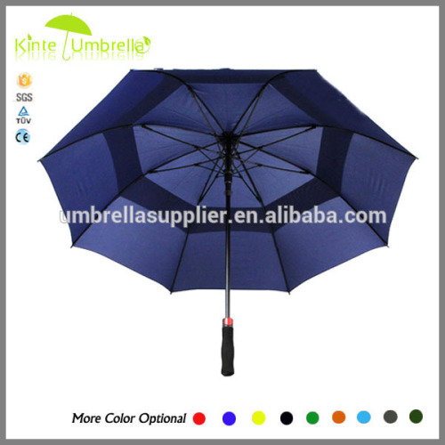 30 Inch advertising double canopy vented promtion golf umbrella supplier