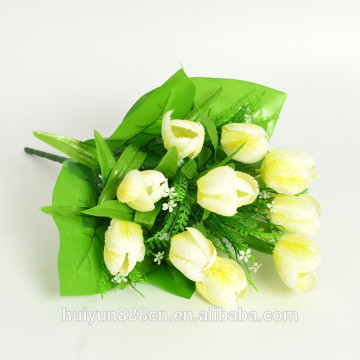 Cheap price factory direct artificial fabric tulip bush flower