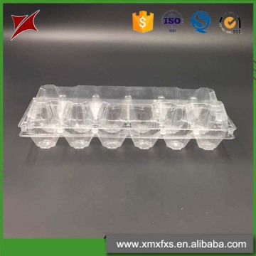 Accept Custom Food Grade PET Plastic Egg Tray For 12 Eggs Clamshells food packaging Egg tray