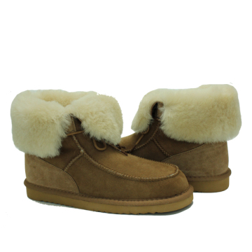 Design latest women comfy sheepskin fuzzy winter boots