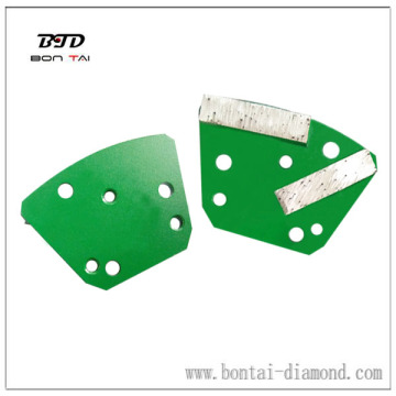 6 holes 2 bars Trapezoid grinding plates