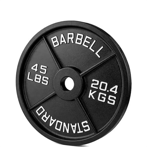 Plat berat barbell besi hitam berkualiti tinggi