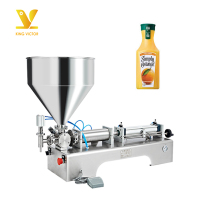 Semi-Automatic 304 Stainless Steel Liquid Filling Machine for Juices, Jams, and Beverages (10ml-1000ml)