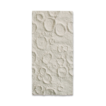 PU Moon Stone 3D Relief Wall Slab with Gypsum Crater Texture
