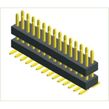 1.00mm(.039") Male Pin Strip Header Dual Row Dual Plastic SMT 180 deg